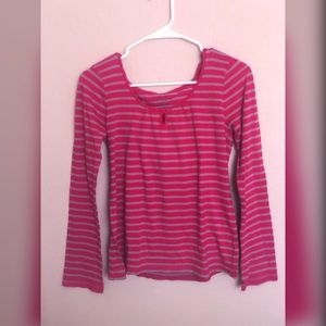 Striped Girl’s Long Sleeve Hoodie